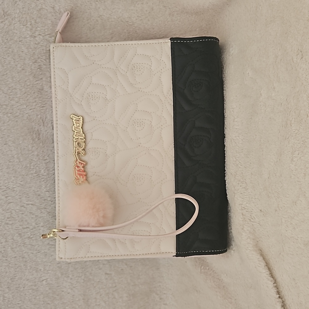 Betsy Johnson Black and White Clutch
